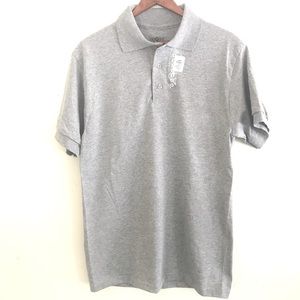 NEW short sleeve Gray Polo Shirt -lightweight